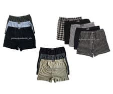 Image of MEN'S PLAIN & PRINTED CHECK COTTON JERSEY ASSORTED COLOUR BOXER SHORTS (S- 6XL)