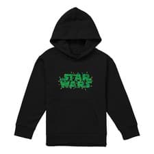 Image of Star Wars Christmas Lights Logo Kids Hoodie, Navy, 5-13 Years
