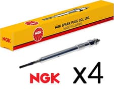 Image of NGK 90900 CZ267 Glow Plug x4 Fits 4008 C4 Aircross L200 Outlander Shogun 06-25