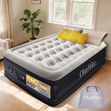 Image of Olarhike Inflatable Mattress, Air Bed, Double Airbed with Built in Pump, 135 X 1