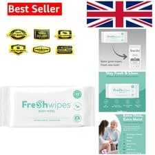 Image of Dermatologically Tested Unscented Biodegradable Wipes - 1 Pack 12 Extra Large
