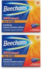 Image of 2 X Beechams Max Strength All in One 16 Capsules-Capsules for Cold & Flu Relief