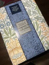 Image of WILLIAM MORRIS DUVET KING OAK AND WILLOW LEAF GREEN COTTON Shams NEW!!! COTTAGE