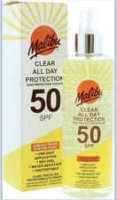 Image of Malibu Clear All Day SPF 50 Clear Spray Sun Protection, 250ml (GM990EU)