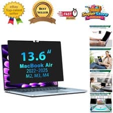 Image of Magnetic Privacy Screen for MacBook Air 13.6 Inch 2022-2026: Anti-Glare Prote...