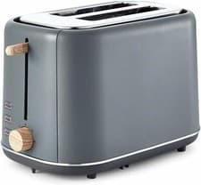 Image of 2-Slice Toaster - Tower T20027G Scandi 800w Wide-Slot in Grey