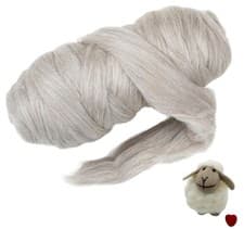 Image of Kondoos Natural Wool Bulk roving, 455 gr (1 lb). Best Wool for Spinning,