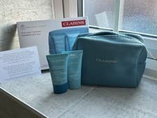 Image of Clarins Hydra-Essentiel [HA2] Silky Cream 15ml,[HA2+ceramides] Mask 15ml & Bag