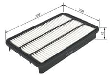 Image of BOSCH 1987429162 Air Filter 309mm Length Insert Fits Isuzu Mazda Opel Vauxhall