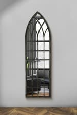 Image of Extra Large Leaner floor standing Window Apartment Metal Mirror 160 x 47.5cm
