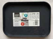 Image of SmartStore Compact S Lid Storage Box BLACK Plastic 19.5 x 14.5 x 2.5cm