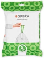 Image of Brabantia Pack Of 40 Perfect FIT Bin Bags Liners Size G 23-30L Extra Strong