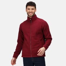 Image of Regatta Thor III bordeaux men's full-zip anti-pill quick-dry fleece #TRF532