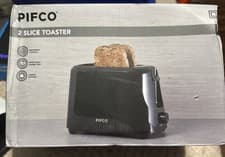 Image of Pifco White Toaster 2 Slice 6 Browning Controls Auto Shut-Off 700W