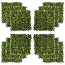 Image of 12PCS Artificial Boxwood Wall Panels 20x20in Grass Screen Hedge Decor
