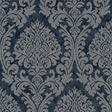 Image of Grandeco Life Nomad Chenille Damask Navy Wallpaper A50101 - Vinyl Damask