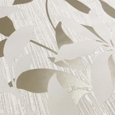 Image of Muriva Hudson Leaf Trail Textured Cream Blown Vinyl Wallpaper 220301