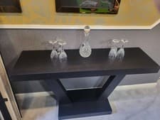 Image of Elina Console Table - Black Wood FREE LOCAL DELIVERY