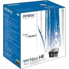Image of Antec neo he550 550w ps, atx12v sli certified crossfire ready active pfc