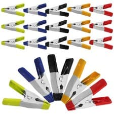 Image of 25 Pcs Celluloid Vintage Spring Clamp Wood Clamps Abrazaderas Metal Big