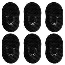 Image of 6 Pack Palm Combs for Men Portable Pocket Hair Brush Soft Scalp Massage Black