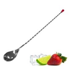 Image of Stainless Steel 12" Bar Spoon Cocktail Mixing Twisted Stirrer Drink Spoon