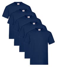 Image of Fruit Of The Loom 61212 Men's Heavy Cotton Plain T-Shirts 5 pack