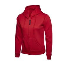 Image of Uneek Ladies Classic Full Zip Hooded Sweatshirt Comfy Breathable Casual Hoodie