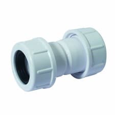 Image of McALPINE Universal Overflow Pipe Connector Coupling fits 19-23mm 3/4" Pipe R1M