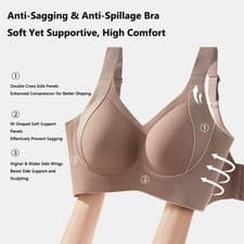 Image of Anti-Sagging Women's Adjustable Bra No Wire Large Cup Support Bra for Women
