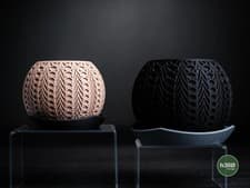 Image of Fusion Planter – 3D Printed Modern Plant Pot, Intricate Textured Design,