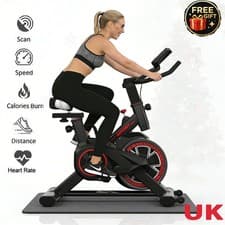 Image of Exercise Bike Gym Bicycle Cycling Cardio Fitness Indoor Workout Fitness Gym UK~