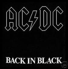 Image of AC/DC back in black 2001 - WOVEN SEW ON PATCH official merchandise - ANGUS YOUNG