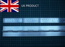 Image of Aluminium Piano Hinge 50mm 2" Open Width Undrilled UK Product Quality 16g 1.6mm