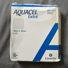 Image of Aquacel Extra Wound Dressing 10cm x 10cm x10 420672 Wound, Ulcers, Op, Burns