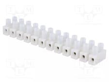 Image of 24A Connector: terminal block white with wire protector