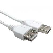 Image of White USB Extension Cable 2.0 Male to Female High Speed Lead 12cm 25cm 1m 1.8m