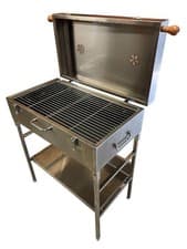 Image of Stainless Steel Charcoal BBQ Compact & Portable with Lid Model EV-3