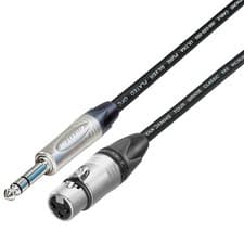 Image of Female XLR to Jack TRS Cable Neutrik 1/4" Balanced Lead Van Damme XKE Patch Mic