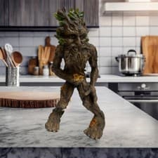 Image of Large Tree Man Figurine Fantasy Green Man Garden Ornament Sculpture Pagan 30cm