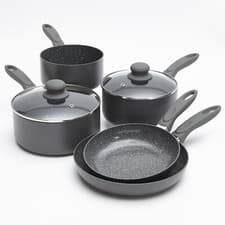 Image of Durastone Grey 5 Piece Non-Stick Cookware Set