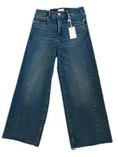 Image of Good American Good Waist Palazzo Crop Jeans Size 8/29 NWT Indigo Wide Leg