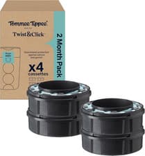 Image of Tommee Tippee Twist and Click Advanced Nappy Bin Original Refill Cassettes, Excl