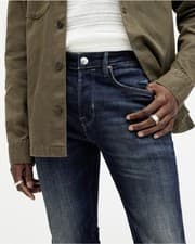 Image of Mens AllSaints Jeans 32 Cigarette Blue New With Tags RRP £129