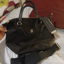Image of Tommy Hilfiger Nylon Black Tote Bag Brand New With Tags
