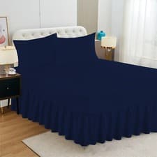 Image of Extra Deep Fitted Valance Sheet Bed Sheets Single Double King Size OR Pillowcase