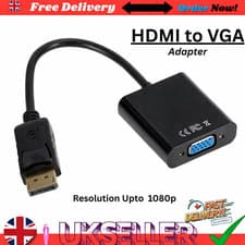 Image of DisplayPort Display Port (DP) to VGA Adapter, 1080P Full HD Converter UK