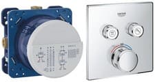 Image of Grohe Grohtherm SmartControl Shower thermostat 2 Way valve Trimset & Smart Box