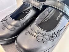 Image of Start Rite Pump Black Leather Girls School Shoes BNIB Free P&P