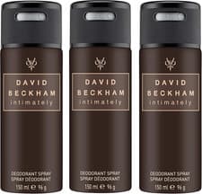 Image of David Beckham Intimately Beckham Men's Deodorant Spray, 150ml, 3-Pack